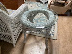 White Wicker Sofa & Chairs