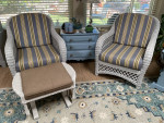 White Wicker Sofa & Chairs