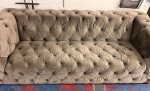 Light Gray Tufted Sofa   Soft and Comfy