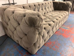 Light Gray Tufted Sofa   Soft and Comfy