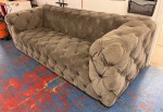 Light Gray Tufted Sofa   Soft and Comfy