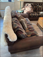 Western Sofa Set x Leather/Suede Look Comfy