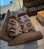Western Sofa Set x Leather/Suede Look Comfy