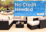 Patio, outdoor modern wicker furniture sofa set with fire pit- new