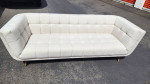 "Tuxedo" Tufted sofa with wood/ metal feet