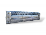 Restoration Hardware Soho Leather Chesterfield Tufted Sofa.