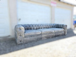 Restoration Hardware Soho Leather Chesterfield Tufted Sofa.