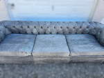 Restoration Hardware Soho Leather Chesterfield Tufted Sofa.
