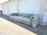 Restoration Hardware Soho Leather Chesterfield Tufted Sofa.