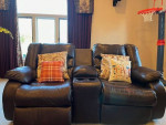 Leather Sofa and Love Seat with recliner for Sale