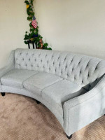 Sofa large curved..gray