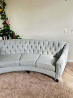 Sofa large curved..gray
