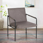 New set of 2 Middle Back Gray Accent Living Room Lounge Sofa Chair