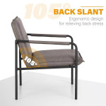 New set of 2 Middle Back Gray Accent Living Room Lounge Sofa Chair