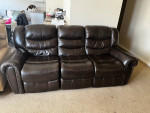 Moving Sale! Power Reclining Leather Sofa and Armchair