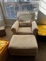 Moving Sale! Power Reclining Leather Sofa and Armchair