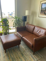 Burrow leather sofa