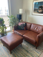 Burrow leather sofa