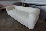 US Pride Furniture Tufted Velvet Modern Sofa Couch w/ Low Back, Ivory
