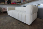 US Pride Furniture Tufted Velvet Modern Sofa Couch w/ Low Back, Ivory