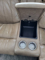 Leather sofa and loveseat