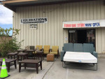 SOFA BED, COFFEE TABLES, CHAIRS, STOOLS