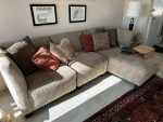 Price reduced: 3-Piece Taupe sectional sofa