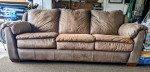 Beige leather sofa