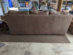 Beige leather sofa