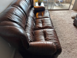 Leather Sofa and Ottoman