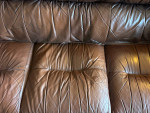 Leather Sofa and Ottoman