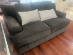 Living Spaces Gray Sofa and Loveseat