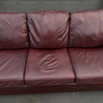 Ethan Allen Burgundy Leather Sofa - Delivery