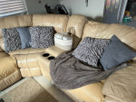 Leather Sectional Sofa w/ Recliners