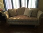 Chenille Sofa Cream/Taupe Couch