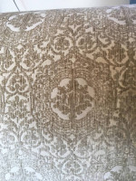 Chenille Sofa Cream/Taupe Couch