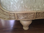 Chenille Sofa Cream/Taupe Couch