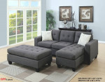Sofa Chaise Sectional Leather Couch Coffee Table TV Stand Bed Mattress