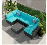 brand new in box 7 Pcs Outdoor Patio Furniture Sofa Set