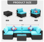 brand new in box 7 Pcs Outdoor Patio Furniture Sofa Set