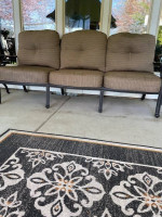 Outdoor High-back Sofa with Cushionss