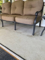 Outdoor High-back Sofa with Cushionss