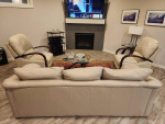Leather Sofa and Recliner Set Coffee Tables Are Not Included