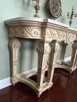 Marble Top Carved Legs Console/Foyer/Sofa Table
