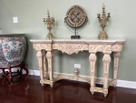 Marble Top Carved Legs Console/Foyer/Sofa Table