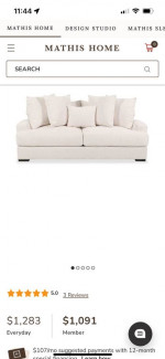 Jonathan Louis Cloud Carlin Sofa