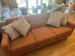 80" Sofa w/ matching storage ottoman