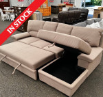Display Sale, In Stock! Sleeper Sofa w/ Storage Chaise "Alcester"