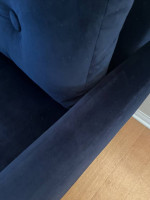 Luxury Navy Blue Cotton Velvet Accent Chair - Sofa Chair