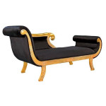 Cleopatra neoclassical chaise sofa (blue) (orig. $3250), asking $700